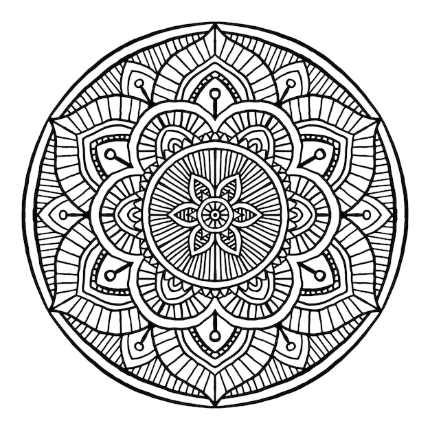 Overzicht mandala decoratief rond ornament