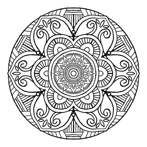 Overzicht mandala decoratief rond ornament