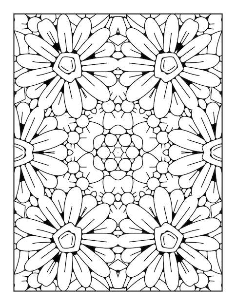 Overzicht mandala kleurplaat voor kleurboek en volwassen kleurplaat met zwart witte lijntekeningen