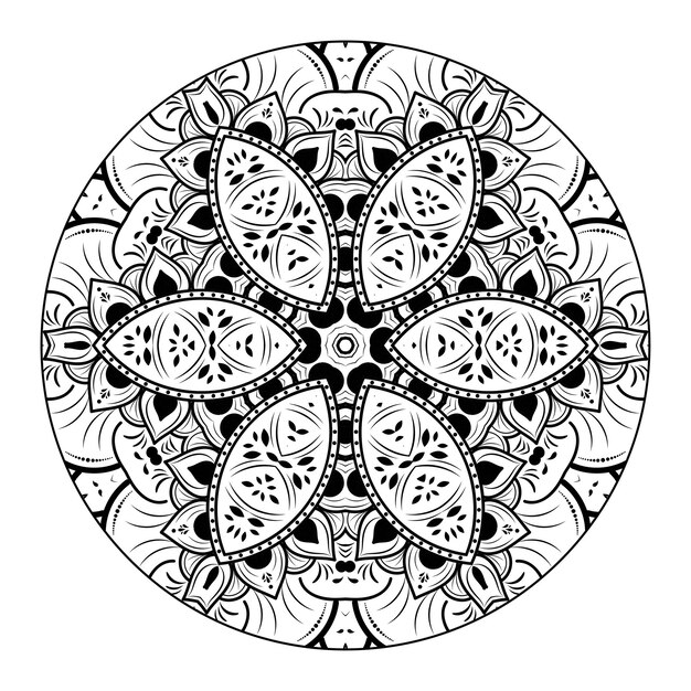 Overzicht mandala voor kleuren boek. decoratief rond ornament. anti-stress therapie patroon