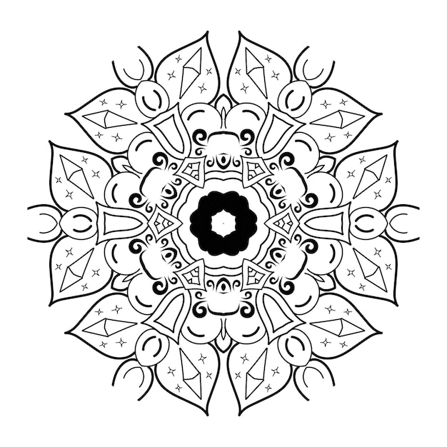 Overzicht Mandala voor kleuren boek. Decoratief rond ornament. Anti-stress therapie patroon