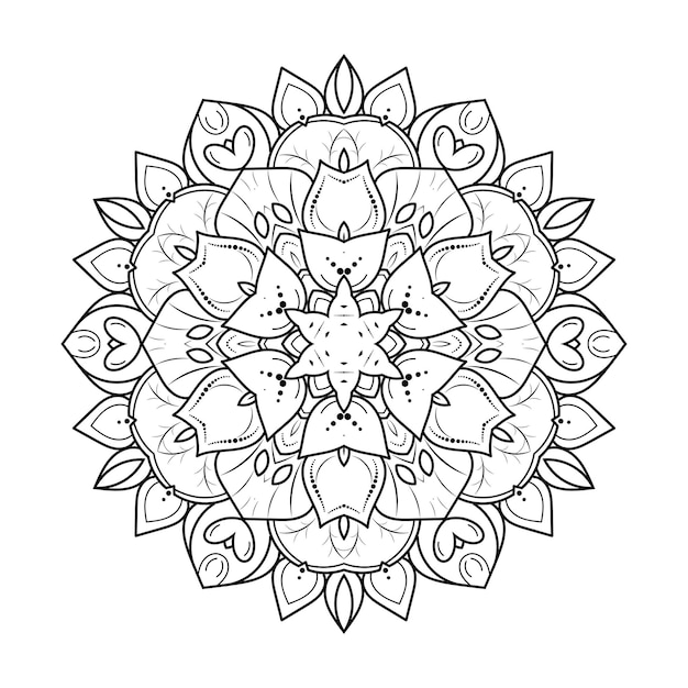 Overzicht Mandala voor kleuren boek. Decoratief rond ornament. Anti-stress therapie patroon