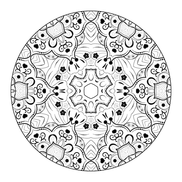 Overzicht mandala voor kleuren boek. decoratief rond ornament. anti-stress therapie patroon