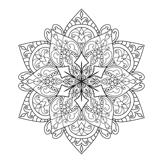 Overzicht Mandala voor kleuren boek. Decoratief rond ornament. Anti-stress therapie patroon