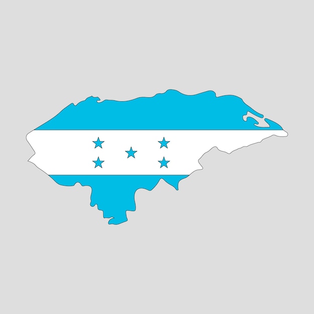 Overzichtskaart van het land honduras. vector illustratie