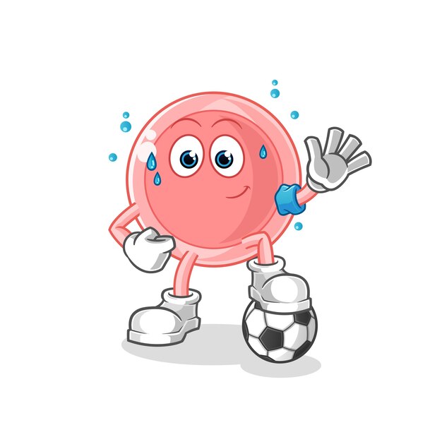 Ovum playing soccer illustration