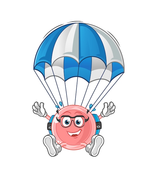 Vector ovum skydiving character