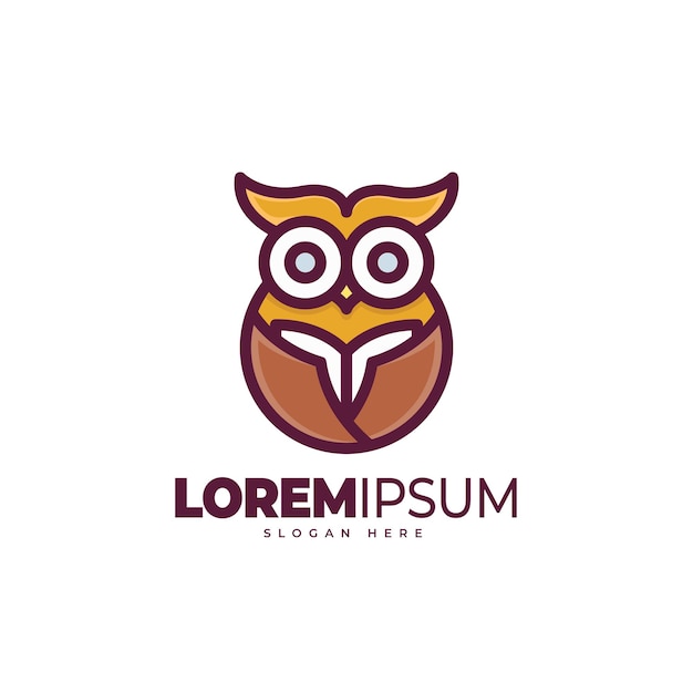 Owl academy logo template