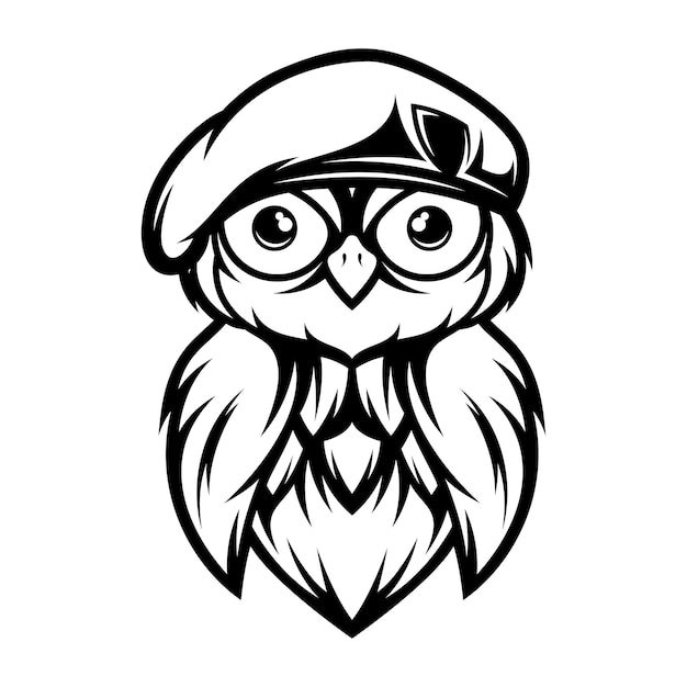 Owl army outline