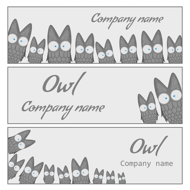 owl banner set