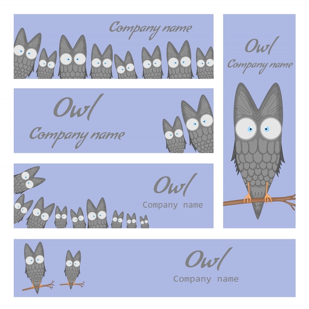 owl banner set 