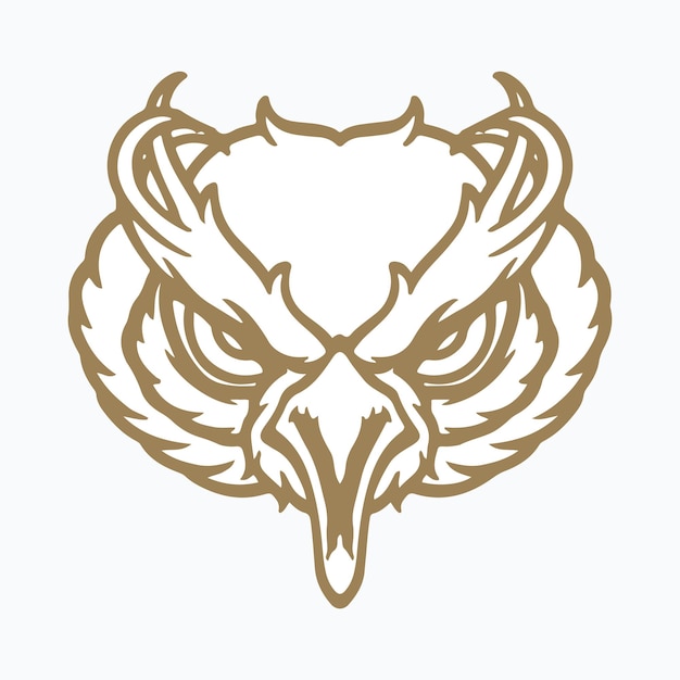 owl bird logo illustration vector