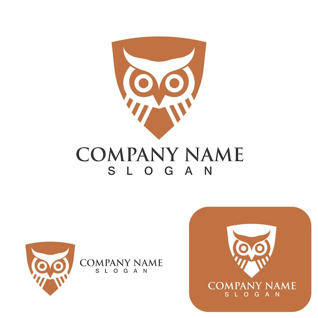 Owl bird logo and symbol vector eps10