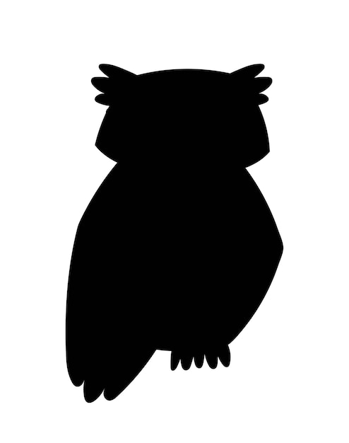 Owl black silhouette icon