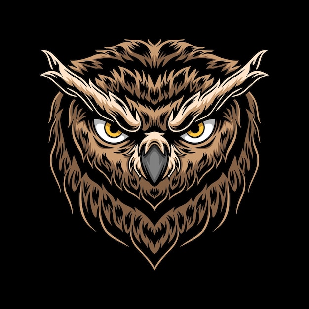 Иллюстрация логотипа талисмана совы