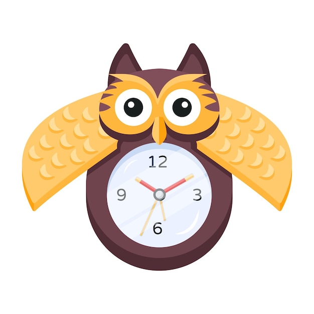 A owl clock with the numbers 6 and 6 on it.