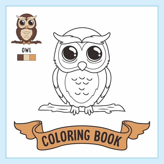 Gufo disegni da colorare libro animali