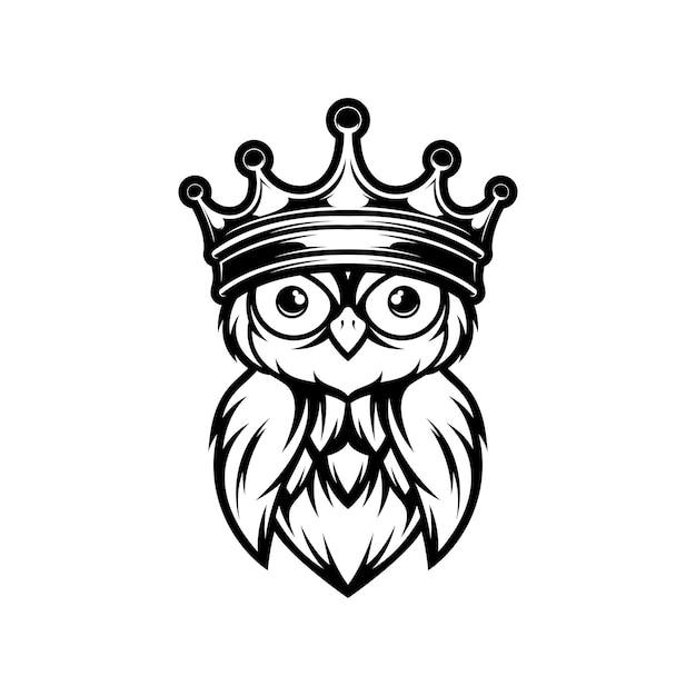 Owl Crown Outline