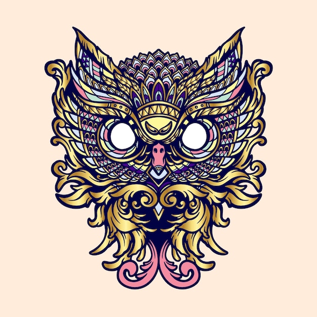Owl doodle illustration