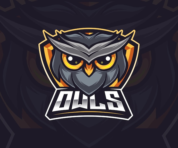 Owl e-sports team logo template e sport and sport mascot logo design in modern illustration concept.