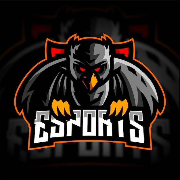 Logo di gioco esport del gufo