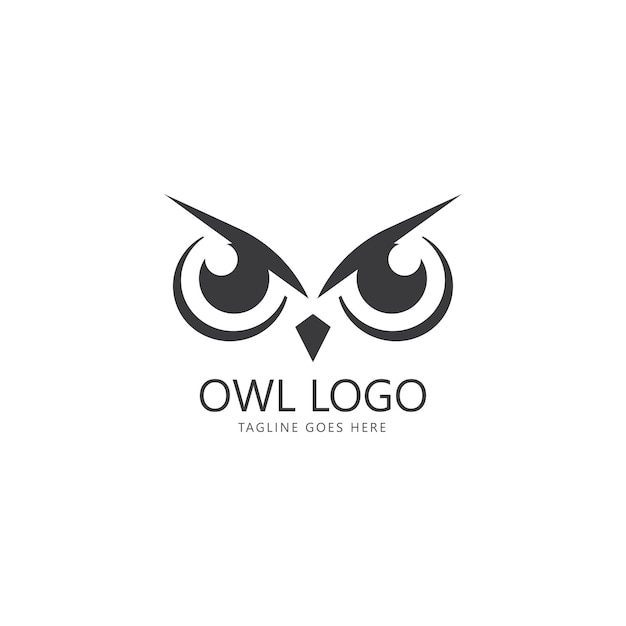 Modello di progettazione del logo dell'occhio di gufo