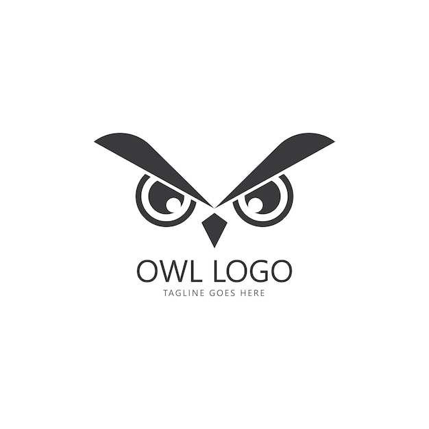 Modello di progettazione del logo dell'occhio di gufo