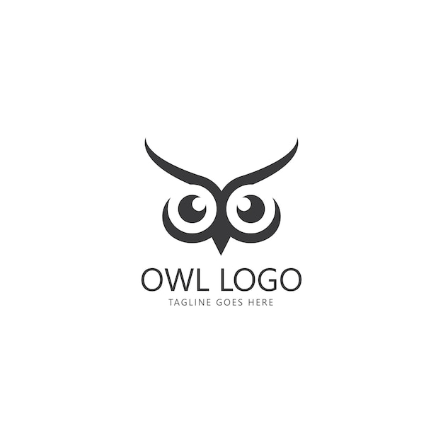 Modello di progettazione del logo dell'occhio di gufo