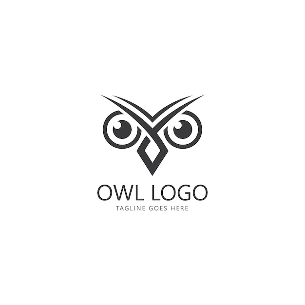 Modello di progettazione del logo dell'occhio di gufo