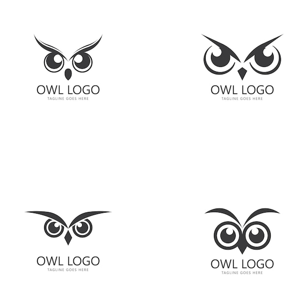 Owl eye logo design template