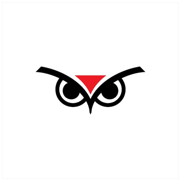 Owl eyes logo vector sjabloon