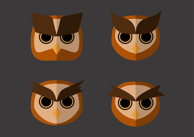 owl flat design illustration