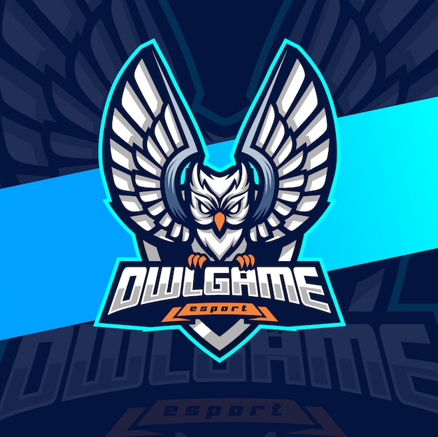 Owl game mascot esport logo design