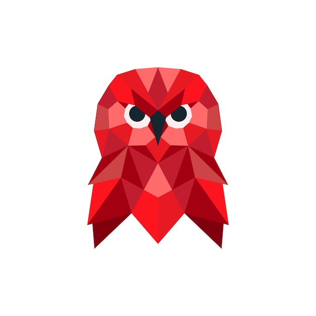 Owl Geometric Design. low poly Style Logo Vector illustration