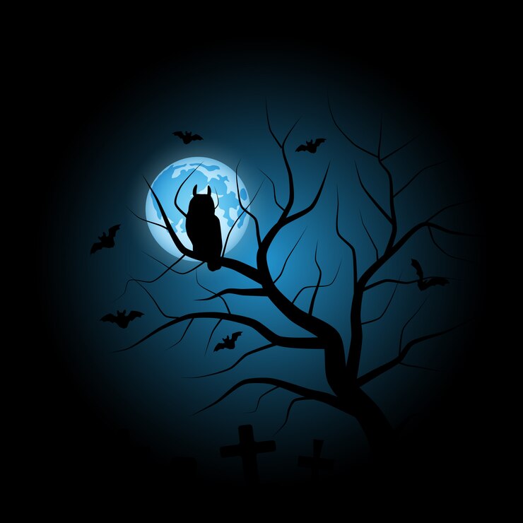 Vector owl halloween vector background búho