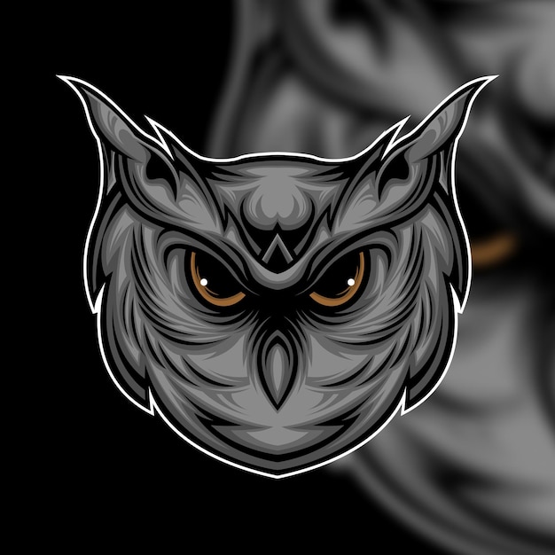 owl head Vector artwork illustration