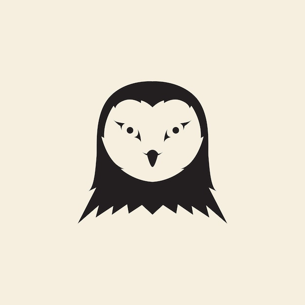 Owl head vector illustratie met luxe stijl logo ontwerp