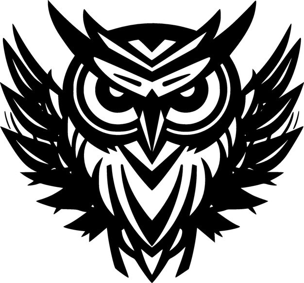 Owl 고품질  ⁇ 터 로고  ⁇ 터 일러스트레이션은 Tshirt 그래픽에 이상적입니다.