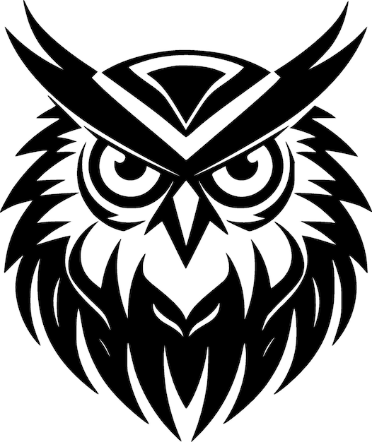 Высококачественный векторный логотип совы Векторная иллюстрация идеально подходит для графики футболки