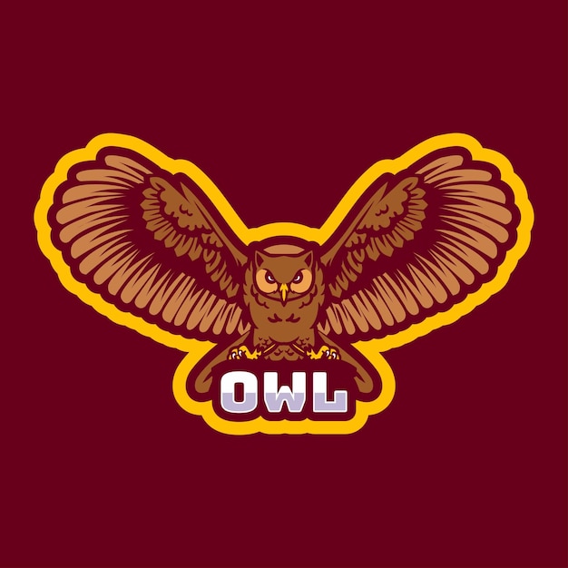 Owl Illustration Mascot Logo Design