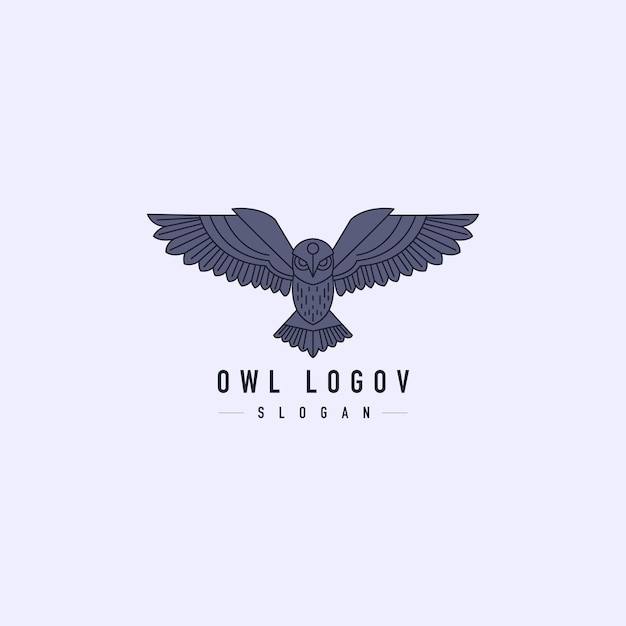 Vector owl illustration owl logo design free vector