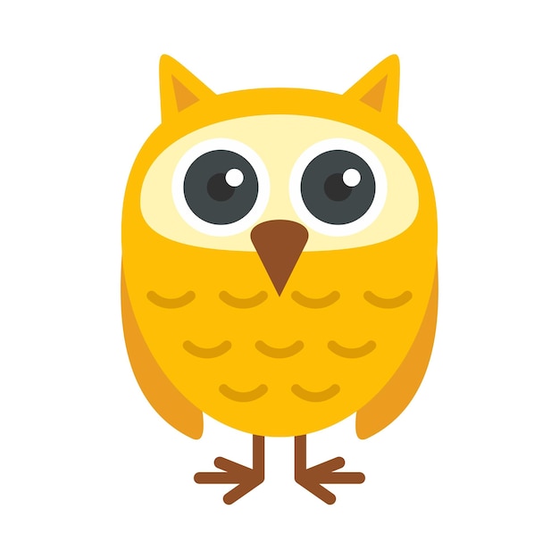 Owl kid icon flat illustration of owl kid vector icon for web design