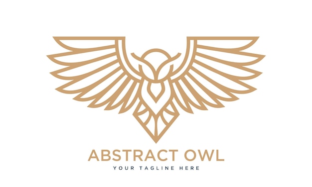 owl line logo design