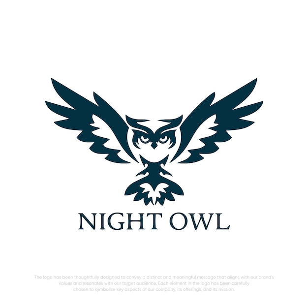 Vector owl logo bird logo