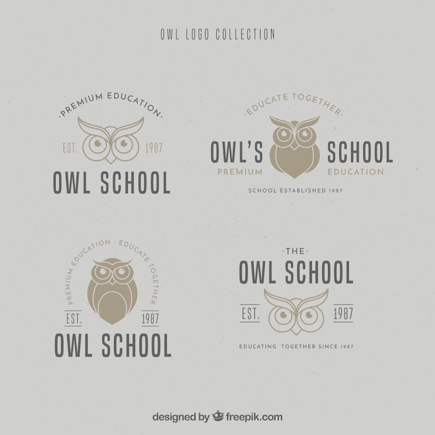 Коллекция логотипов owl