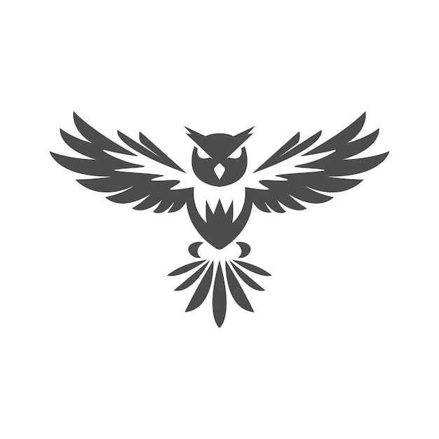 Owl logo design concept illustration