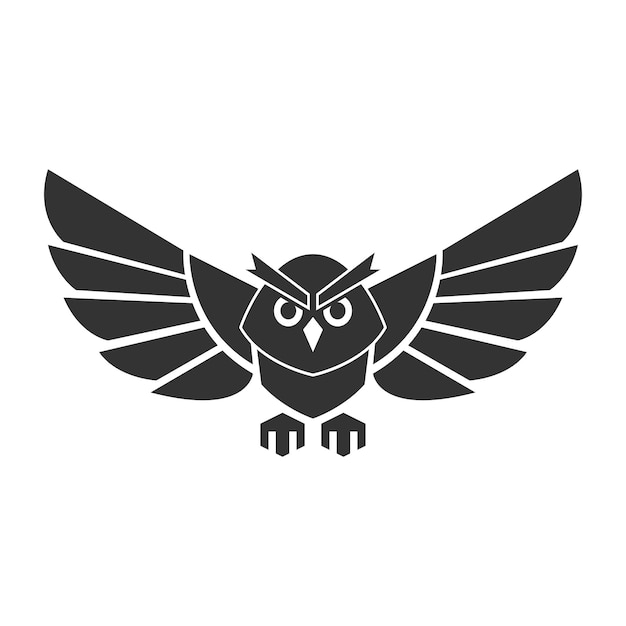 Owl logo design concept illustration