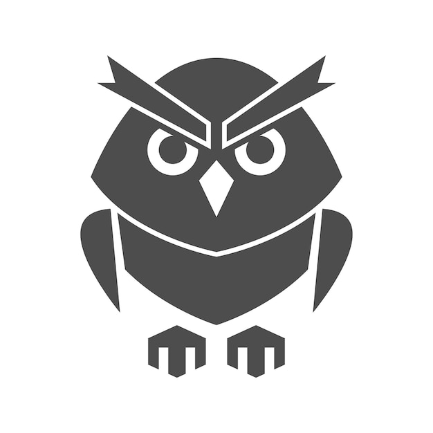 Owl logo design concept illustration