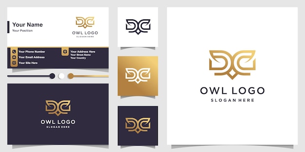 Owl logo design concept with creative style concept