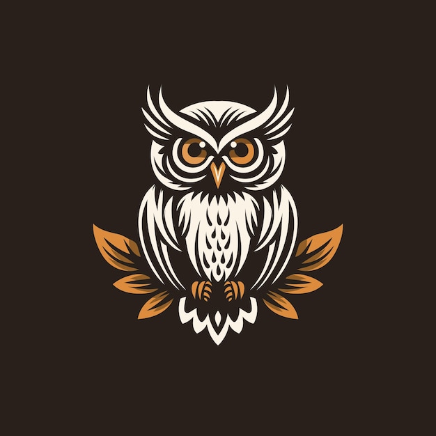 Owl logo design Vector illustration